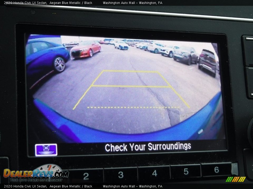 2020 Honda Civic LX Sedan Aegean Blue Metallic / Black Photo #16