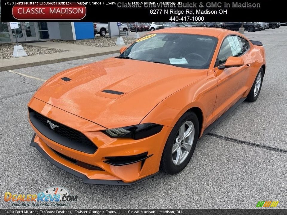 2020 Ford Mustang EcoBoost Fastback Twister Orange / Ebony Photo #1