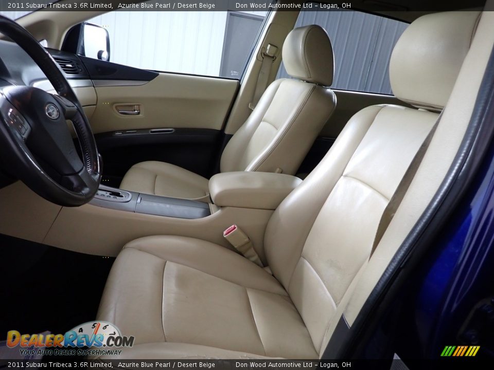2011 Subaru Tribeca 3.6R Limited Azurite Blue Pearl / Desert Beige Photo #13
