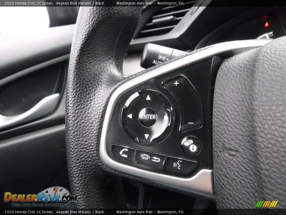 2020 Honda Civic LX Sedan Aegean Blue Metallic / Black Photo #18