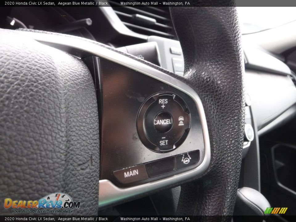 2020 Honda Civic LX Sedan Aegean Blue Metallic / Black Photo #19