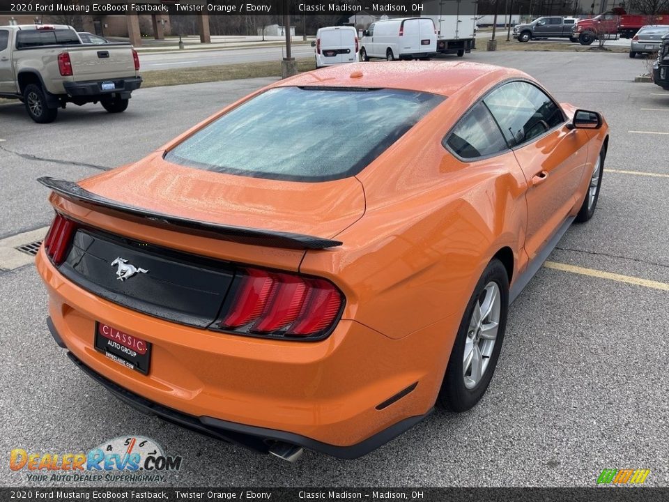 2020 Ford Mustang EcoBoost Fastback Twister Orange / Ebony Photo #3