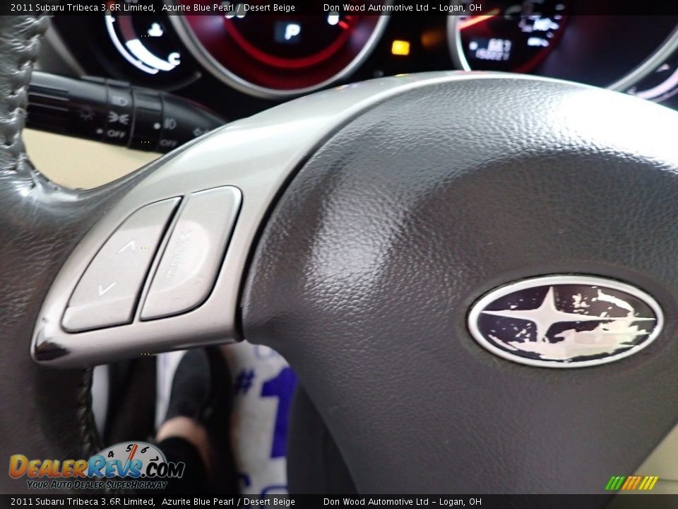 2011 Subaru Tribeca 3.6R Limited Azurite Blue Pearl / Desert Beige Photo #15