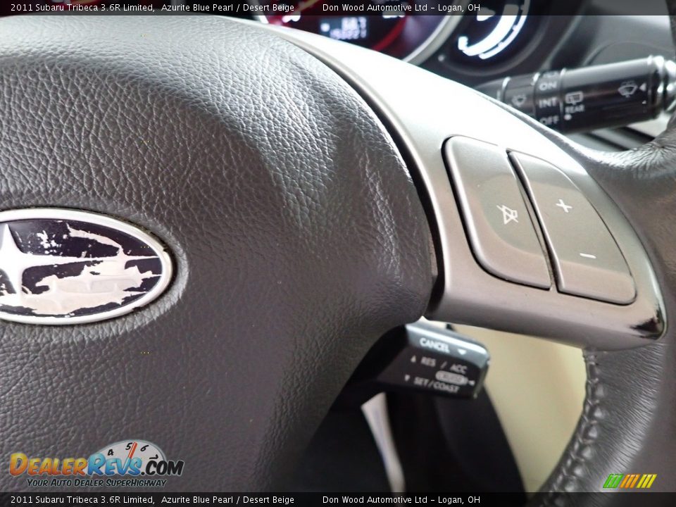2011 Subaru Tribeca 3.6R Limited Azurite Blue Pearl / Desert Beige Photo #16