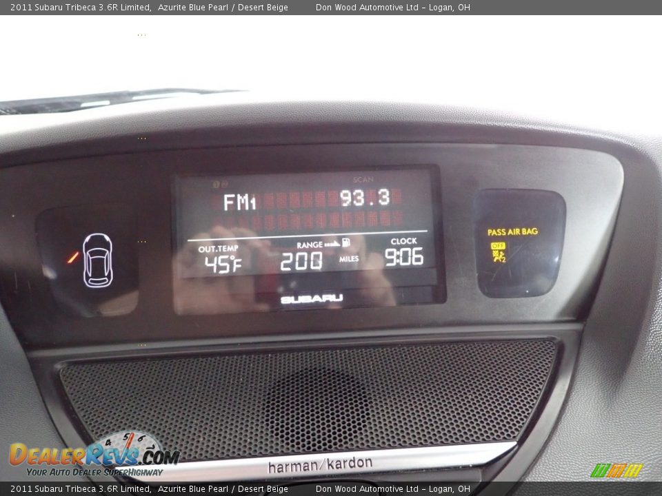 2011 Subaru Tribeca 3.6R Limited Azurite Blue Pearl / Desert Beige Photo #17