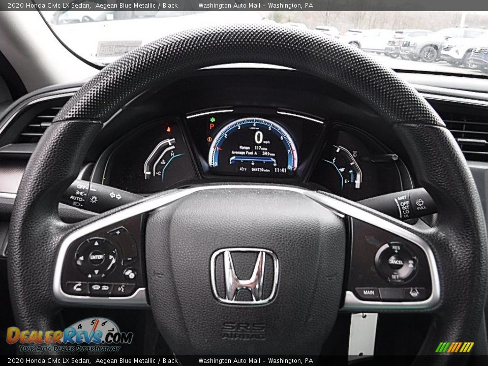 2020 Honda Civic LX Sedan Aegean Blue Metallic / Black Photo #25
