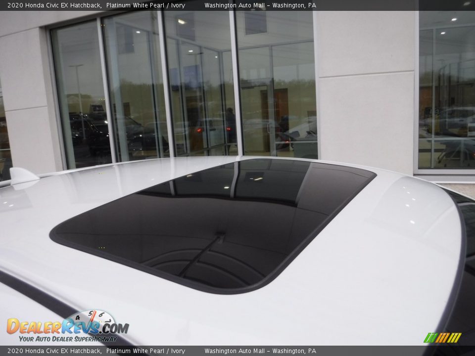 2020 Honda Civic EX Hatchback Platinum White Pearl / Ivory Photo #3