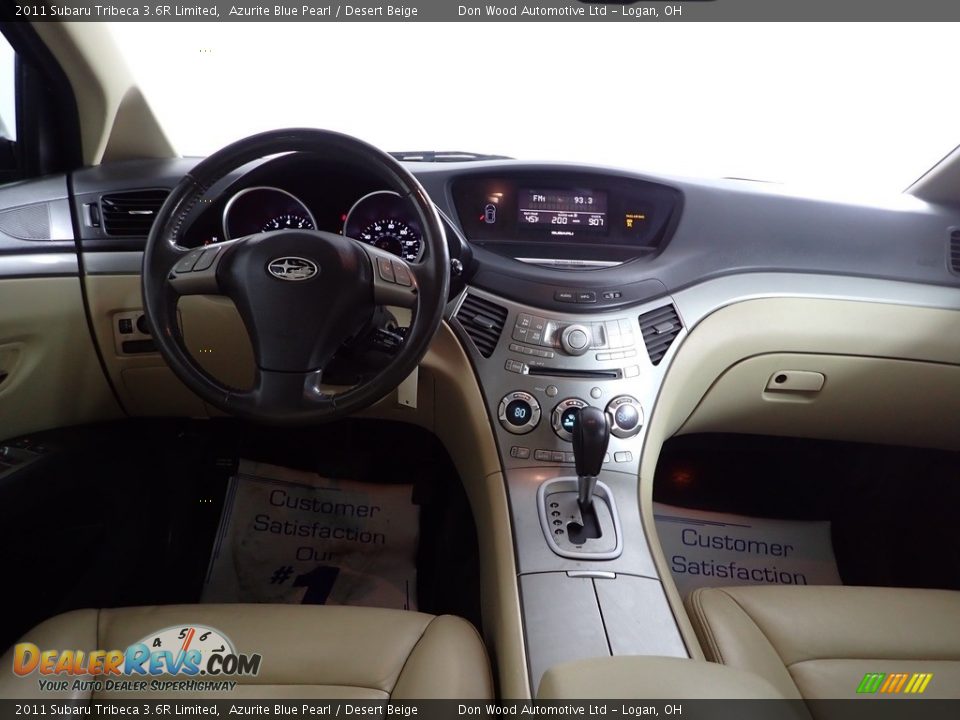 2011 Subaru Tribeca 3.6R Limited Azurite Blue Pearl / Desert Beige Photo #24