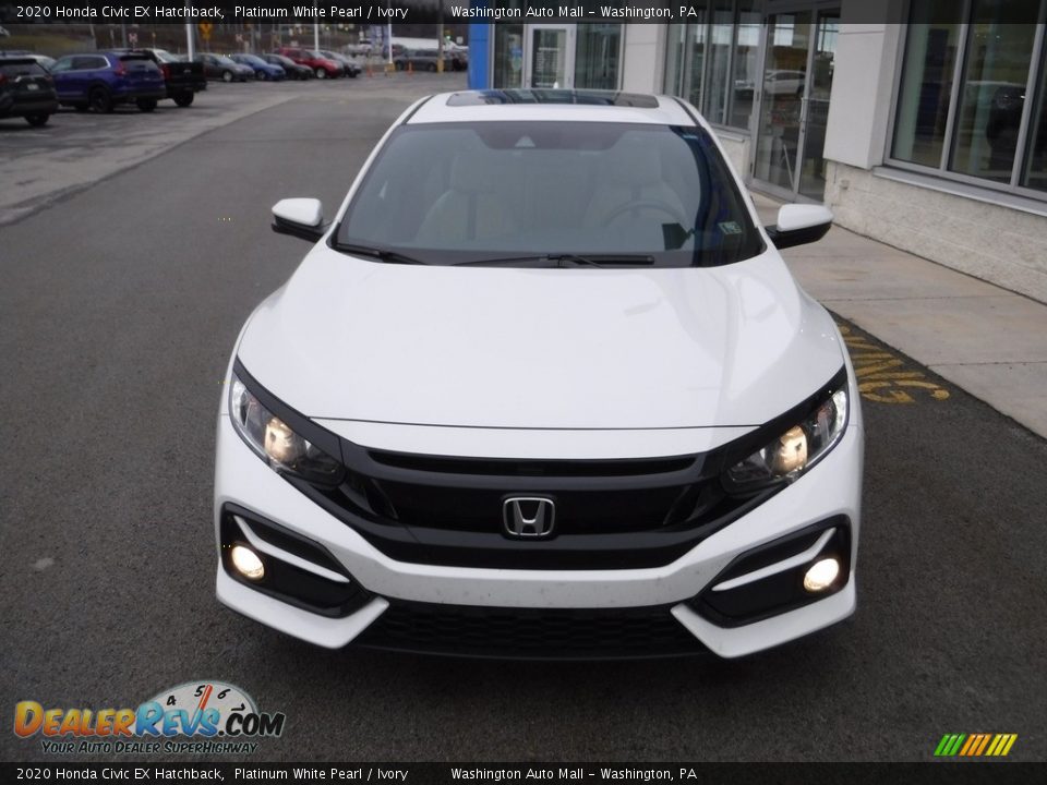 2020 Honda Civic EX Hatchback Platinum White Pearl / Ivory Photo #4
