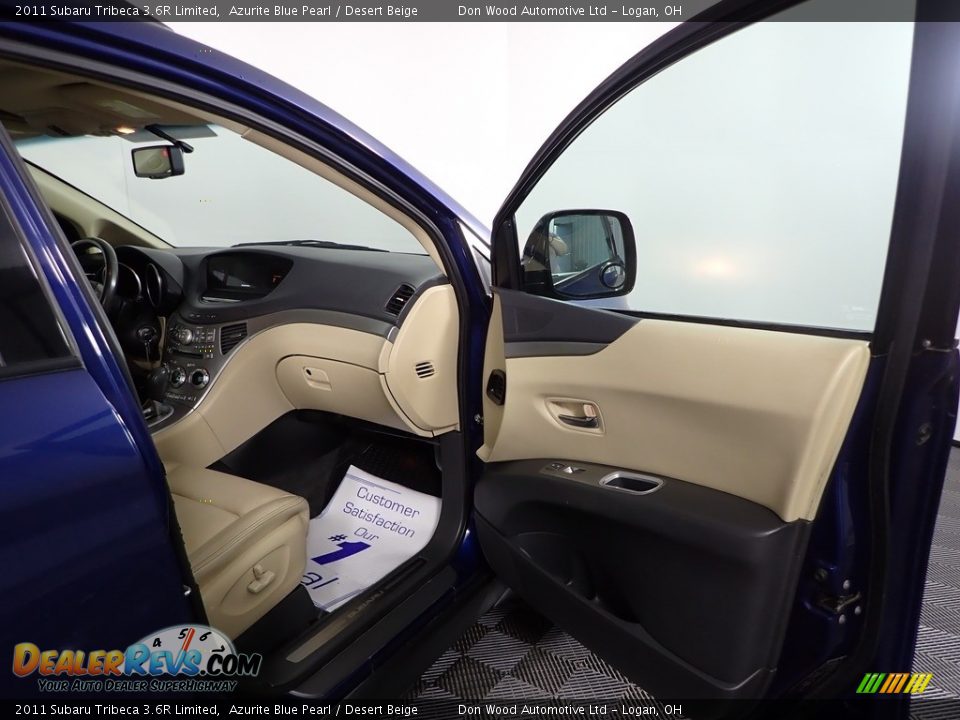 2011 Subaru Tribeca 3.6R Limited Azurite Blue Pearl / Desert Beige Photo #25