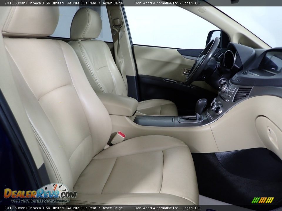 2011 Subaru Tribeca 3.6R Limited Azurite Blue Pearl / Desert Beige Photo #26
