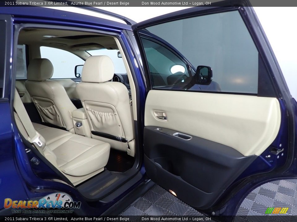 2011 Subaru Tribeca 3.6R Limited Azurite Blue Pearl / Desert Beige Photo #27