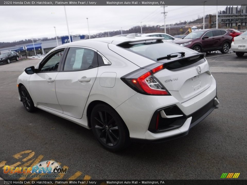 2020 Honda Civic EX Hatchback Platinum White Pearl / Ivory Photo #6