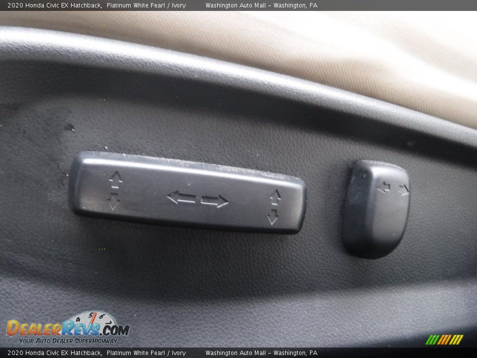 2020 Honda Civic EX Hatchback Platinum White Pearl / Ivory Photo #11