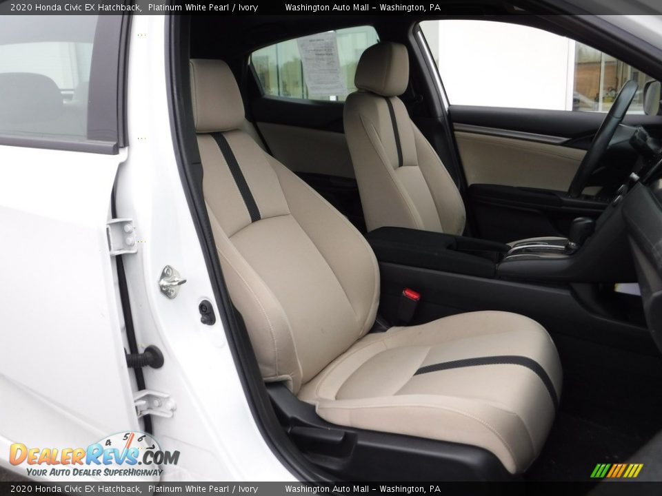 2020 Honda Civic EX Hatchback Platinum White Pearl / Ivory Photo #12