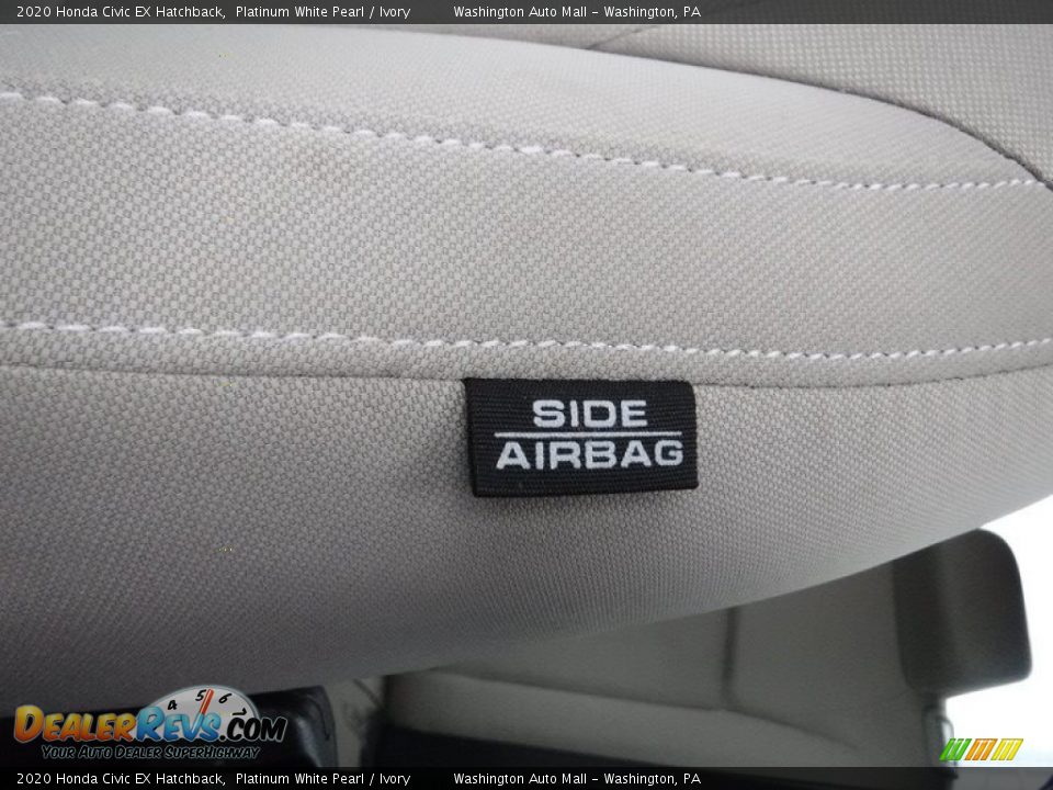 2020 Honda Civic EX Hatchback Platinum White Pearl / Ivory Photo #13