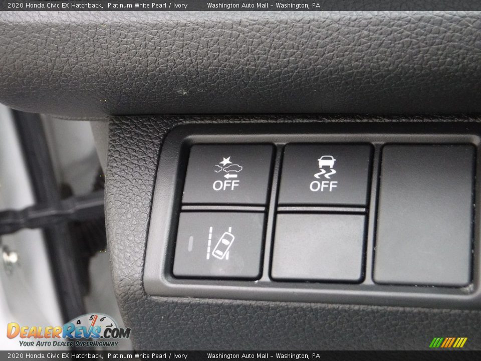 2020 Honda Civic EX Hatchback Platinum White Pearl / Ivory Photo #15