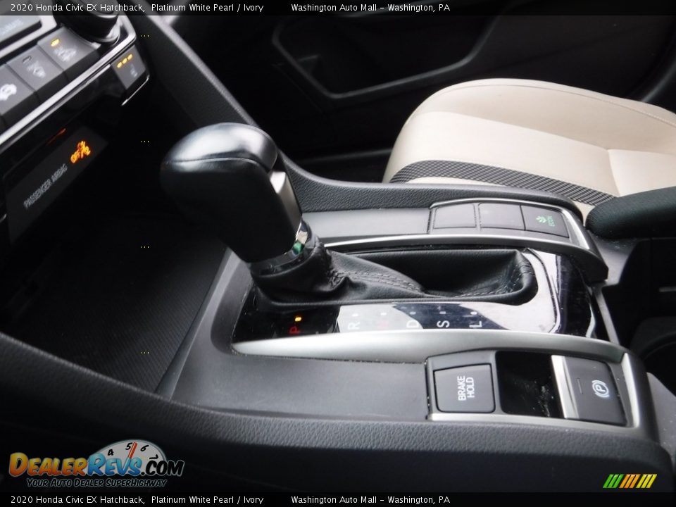 2020 Honda Civic EX Hatchback Platinum White Pearl / Ivory Photo #16