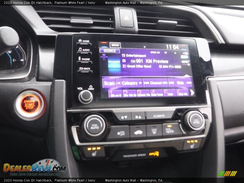 2020 Honda Civic EX Hatchback Platinum White Pearl / Ivory Photo #17