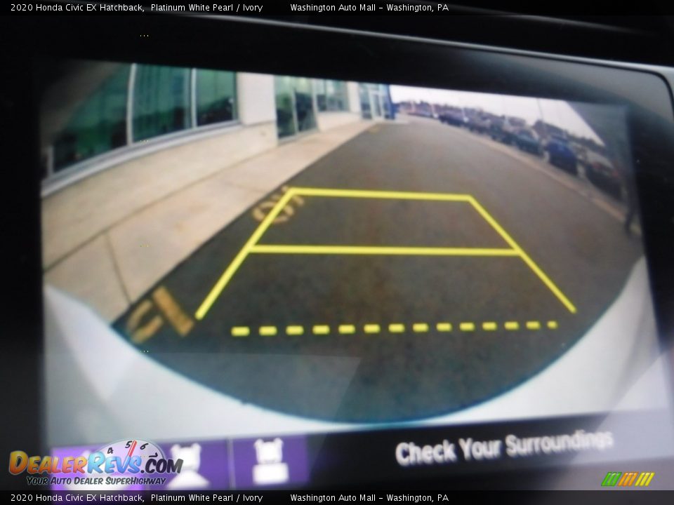 2020 Honda Civic EX Hatchback Platinum White Pearl / Ivory Photo #19