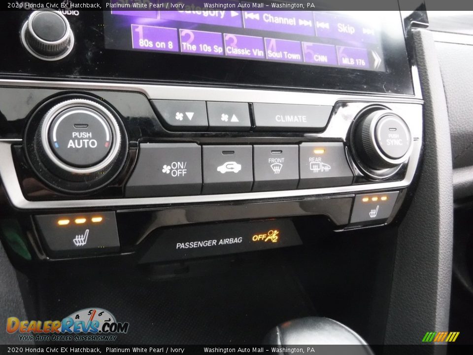 2020 Honda Civic EX Hatchback Platinum White Pearl / Ivory Photo #21