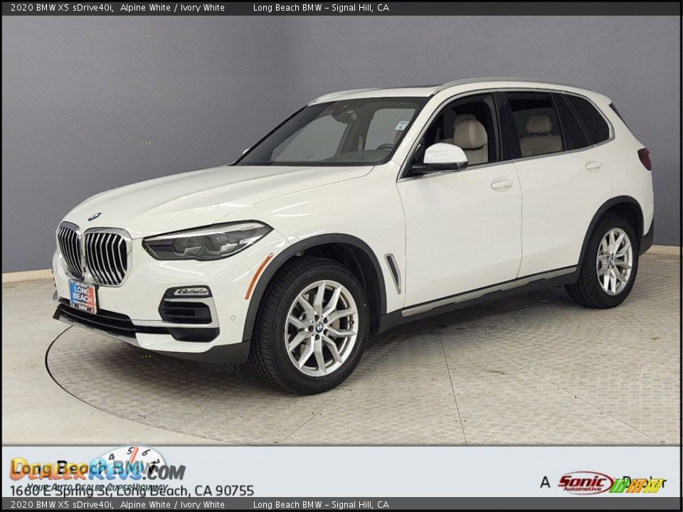 2020 BMW X5 sDrive40i Alpine White / Ivory White Photo #1