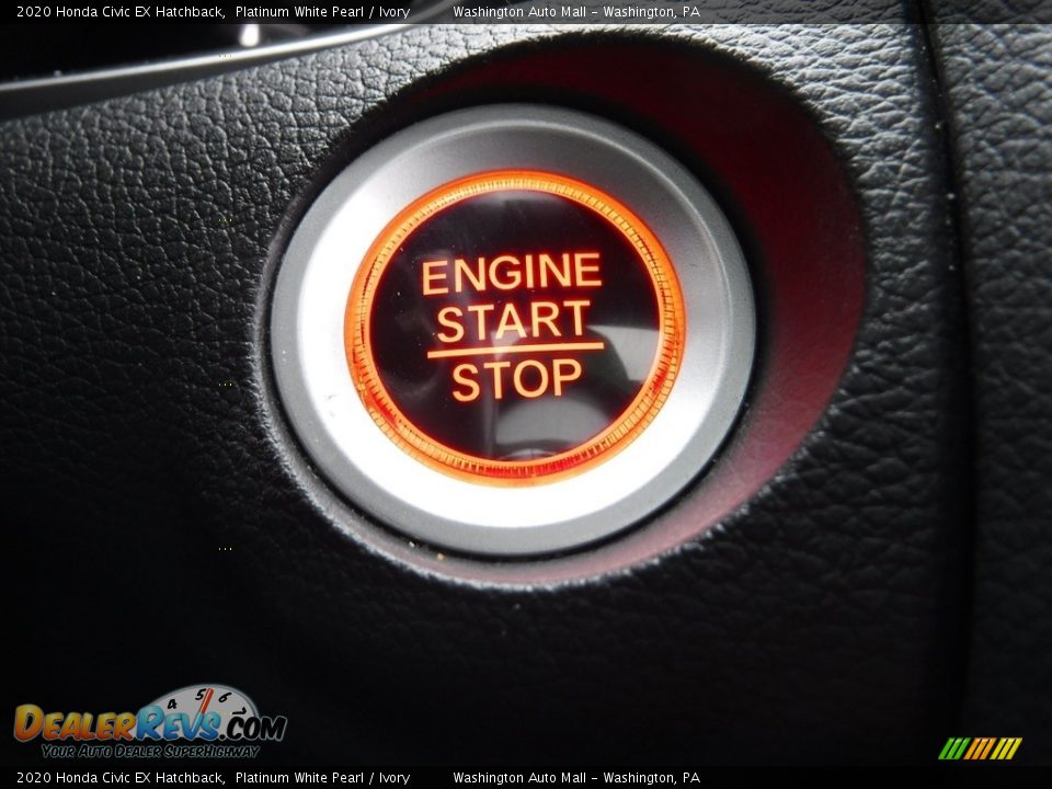 2020 Honda Civic EX Hatchback Platinum White Pearl / Ivory Photo #22