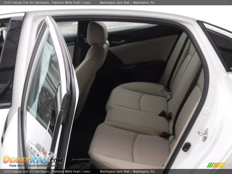 2020 Honda Civic EX Hatchback Platinum White Pearl / Ivory Photo #25