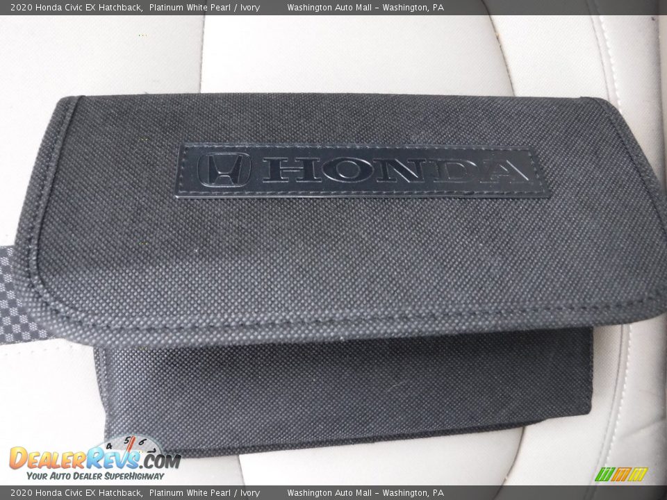 2020 Honda Civic EX Hatchback Platinum White Pearl / Ivory Photo #27