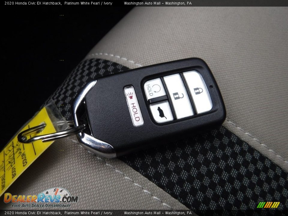 2020 Honda Civic EX Hatchback Platinum White Pearl / Ivory Photo #28