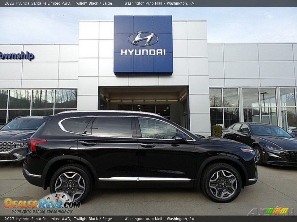 2023 Hyundai Santa Fe Limited AWD Twilight Black / Beige Photo #1