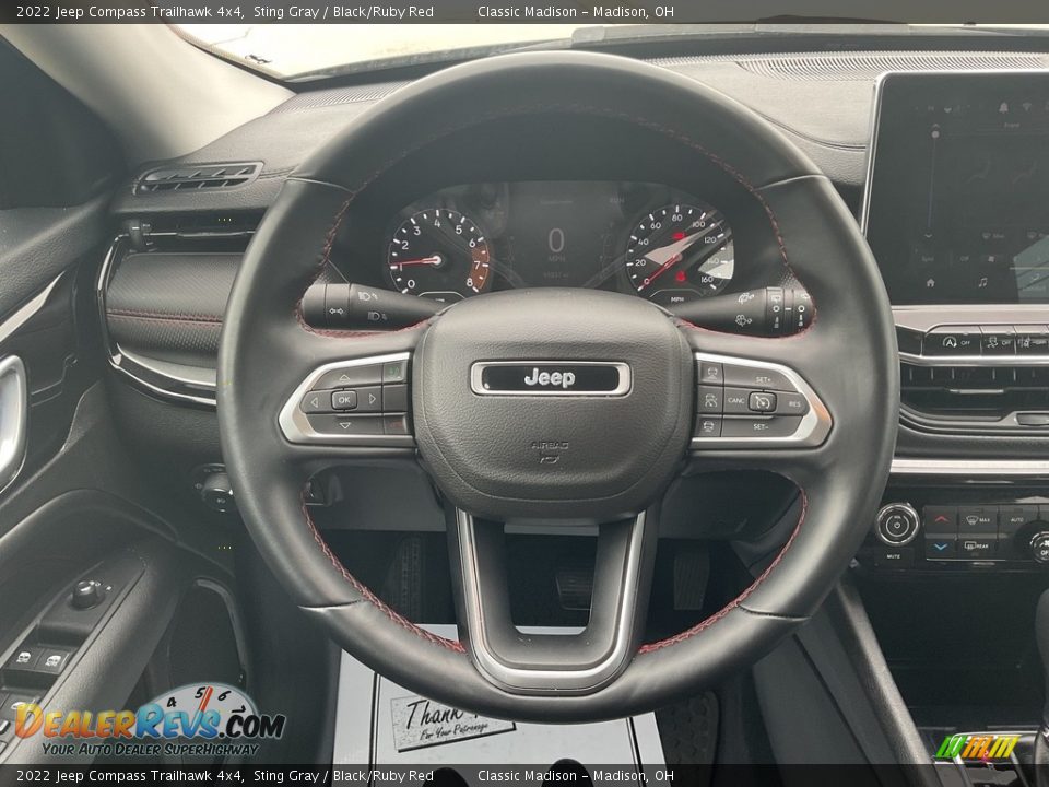 2022 Jeep Compass Trailhawk 4x4 Sting Gray / Black/Ruby Red Photo #5