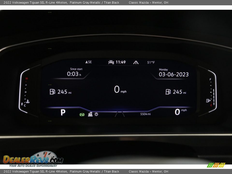 2022 Volkswagen Tiguan SEL R-Line 4Motion Platinum Gray Metallic / Titan Black Photo #8