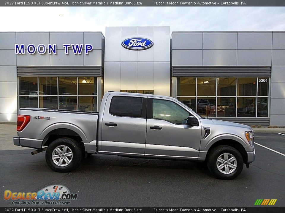 2022 Ford F150 XLT SuperCrew 4x4 Iconic Silver Metallic / Medium Dark Slate Photo #1