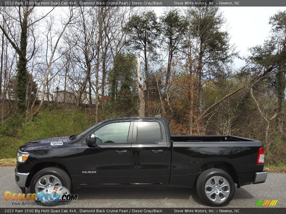 Diamond Black Crystal Pearl 2023 Ram 1500 Big Horn Quad Cab 4x4 Photo #1