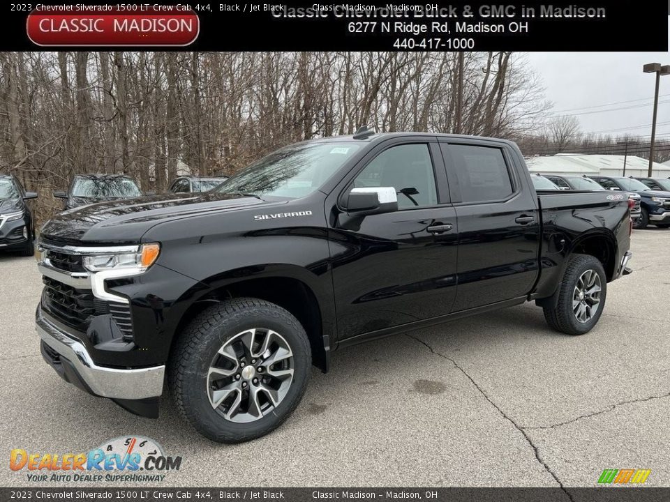 2023 Chevrolet Silverado 1500 LT Crew Cab 4x4 Black / Jet Black Photo #1