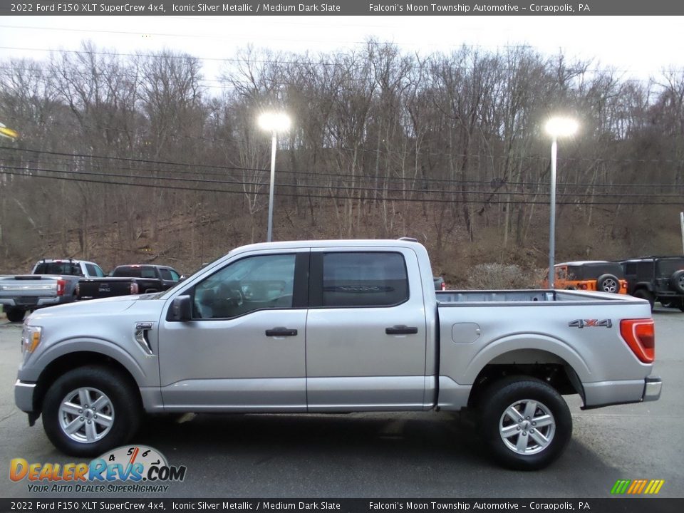 2022 Ford F150 XLT SuperCrew 4x4 Iconic Silver Metallic / Medium Dark Slate Photo #5