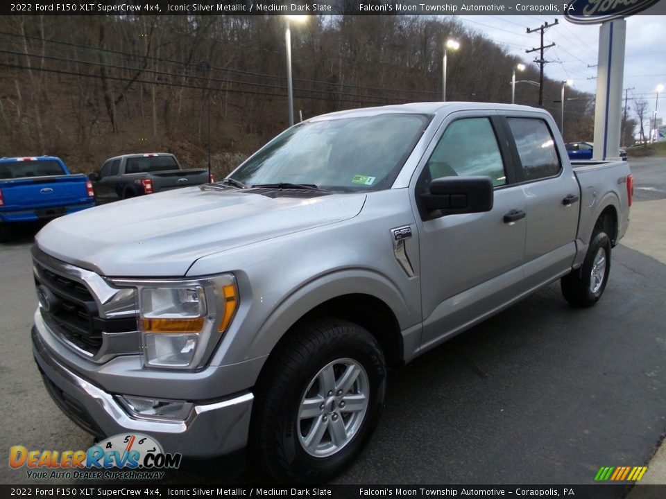 2022 Ford F150 XLT SuperCrew 4x4 Iconic Silver Metallic / Medium Dark Slate Photo #6