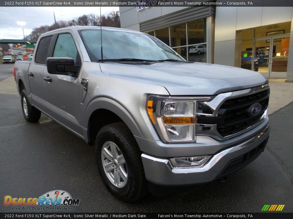 2022 Ford F150 XLT SuperCrew 4x4 Iconic Silver Metallic / Medium Dark Slate Photo #8