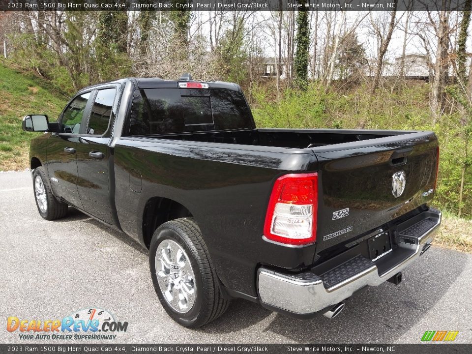 2023 Ram 1500 Big Horn Quad Cab 4x4 Diamond Black Crystal Pearl / Diesel Gray/Black Photo #9