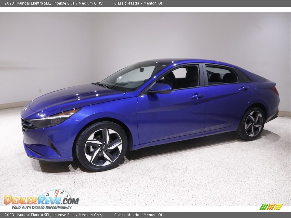 2023 Hyundai Elantra SEL Intense Blue / Medium Gray Photo #3