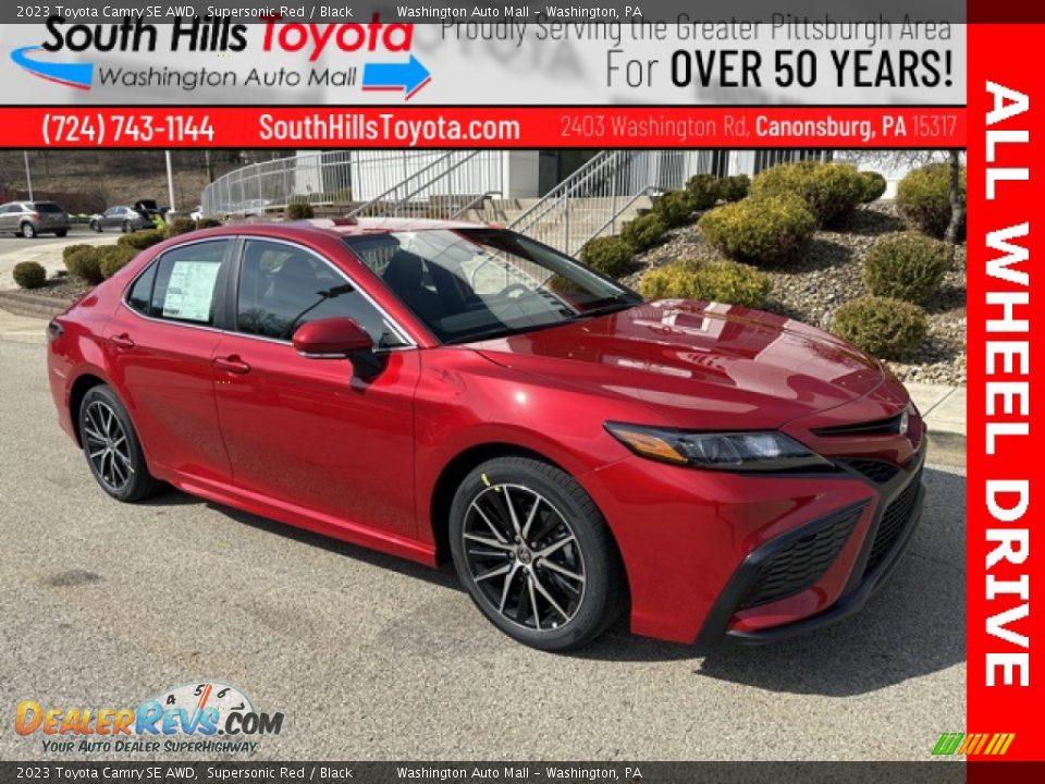 2023 Toyota Camry SE AWD Supersonic Red / Black Photo #1