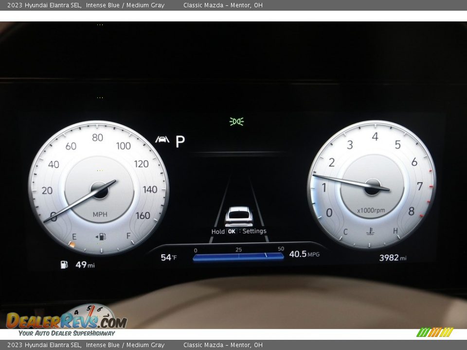 2023 Hyundai Elantra SEL Intense Blue / Medium Gray Photo #8