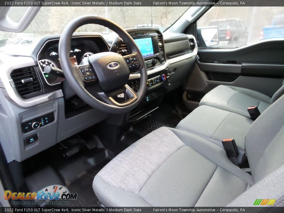 2022 Ford F150 XLT SuperCrew 4x4 Iconic Silver Metallic / Medium Dark Slate Photo #22