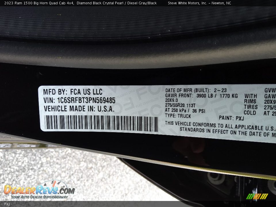 Ram Color Code PXJ Diamond Black Crystal Pearl