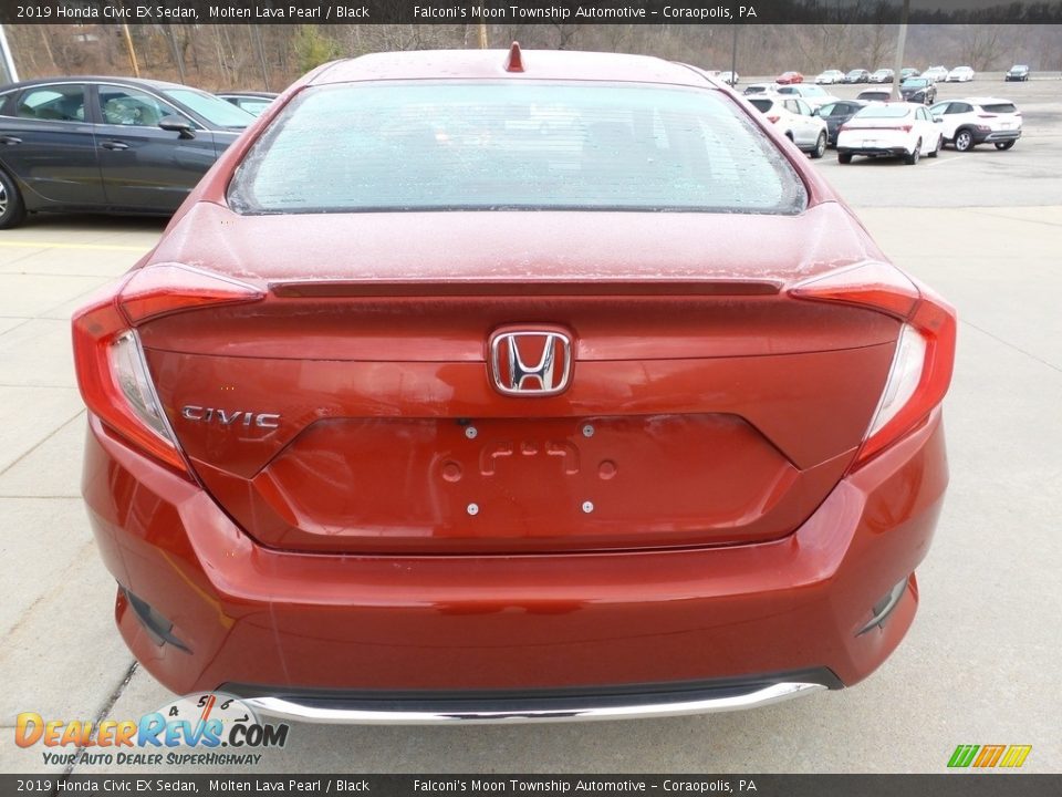 2019 Honda Civic EX Sedan Molten Lava Pearl / Black Photo #3