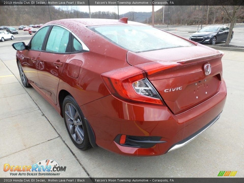 2019 Honda Civic EX Sedan Molten Lava Pearl / Black Photo #5