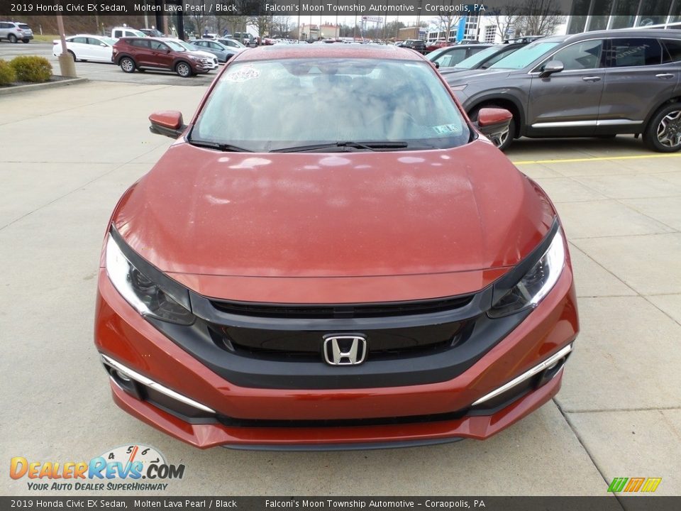 2019 Honda Civic EX Sedan Molten Lava Pearl / Black Photo #8