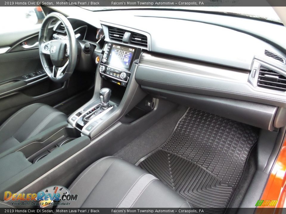 2019 Honda Civic EX Sedan Molten Lava Pearl / Black Photo #12