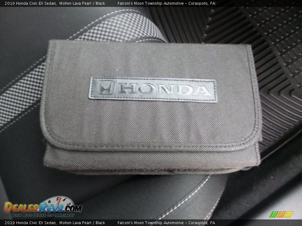 2019 Honda Civic EX Sedan Molten Lava Pearl / Black Photo #14